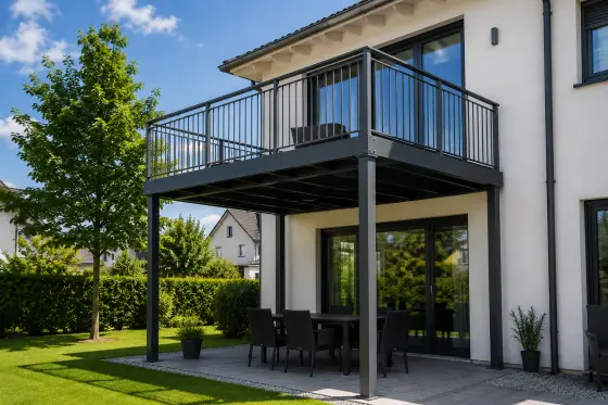 Individuelle Balkonbrüstung aus Metall
